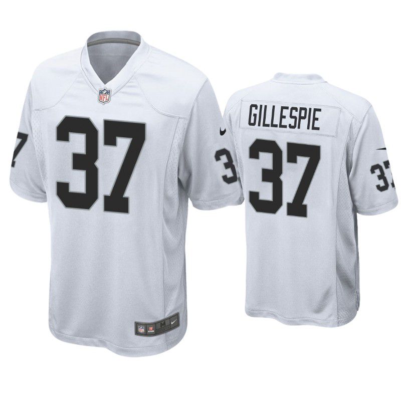 Men Oakland Raiders #37 Tyree Gillespie Nike White Game NFL Jersey